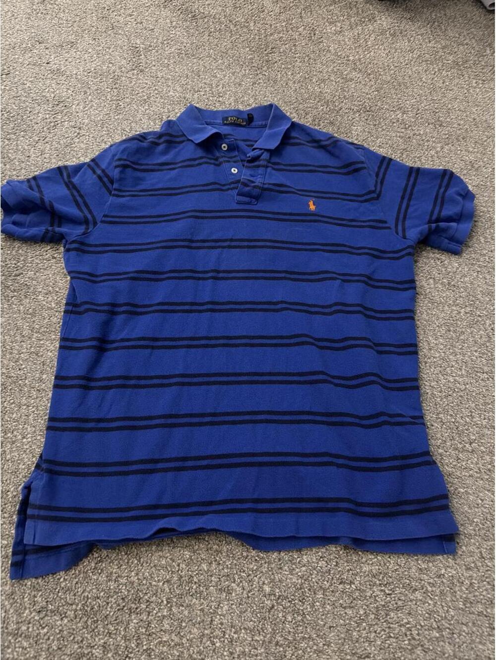 Polo Ralph Lauren Men's Blue and Navy Polo-shirt